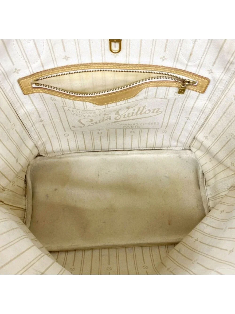 Louis Vuitton Tote Damier Azur Neverfull MM White